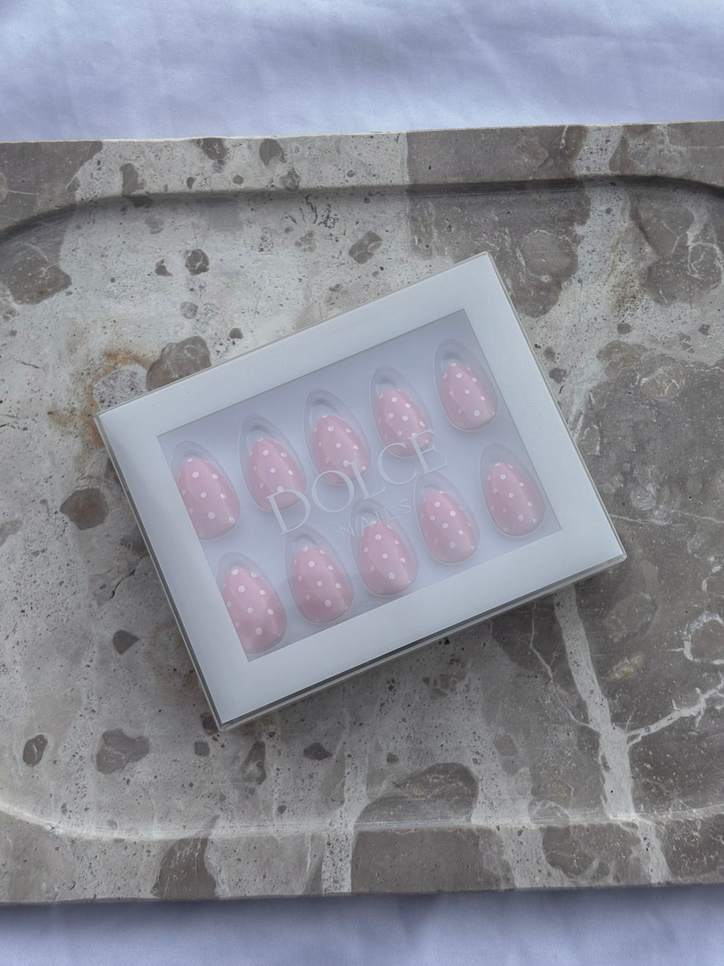 Pink Confetti - Extra short Almond